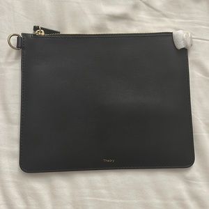NWT THEORY LINDEN BLACK LEATHER BAG